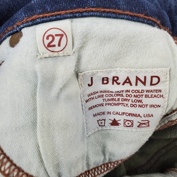 J Brand Women's Y2K Scarlett Cigarette Boss Jeans Size 27 Blue Dark Wash Denim - Picture 8 of 8